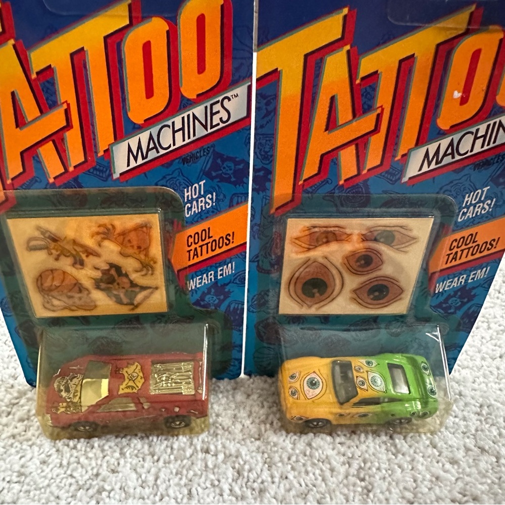 Vintage 1992 Hot wheels Tattoo Machines Die Cast Cars - Picture 6 of 9